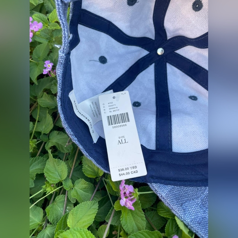 NWT Anthropologie Blue Camo Baseball Cap - Picture 7 of 8